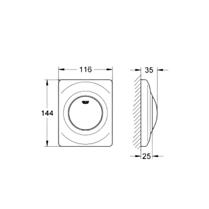 Surf Actuation Plate GROHE 38808000