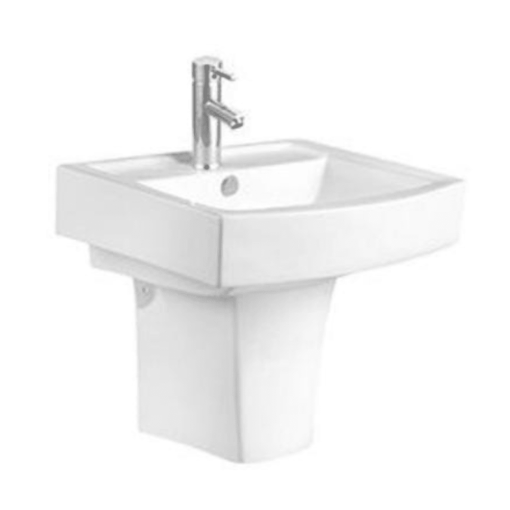 Wall hung washbasin white