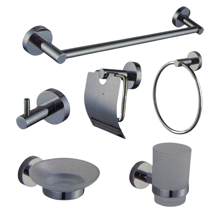 Bathroom accessories glossy chrome