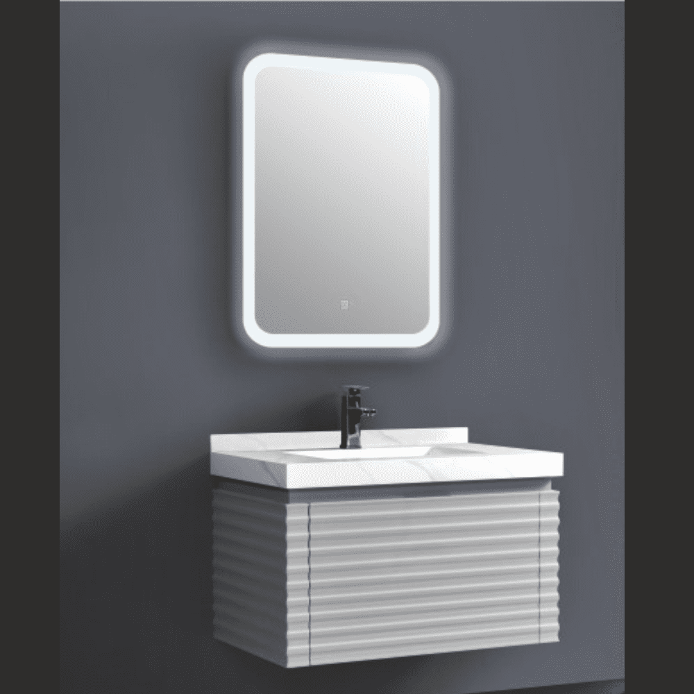 Rectangular bathroom mirror vanity frameless