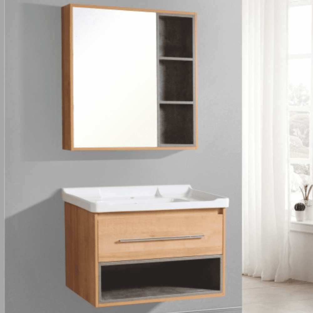 Wooden bathroom cabinet