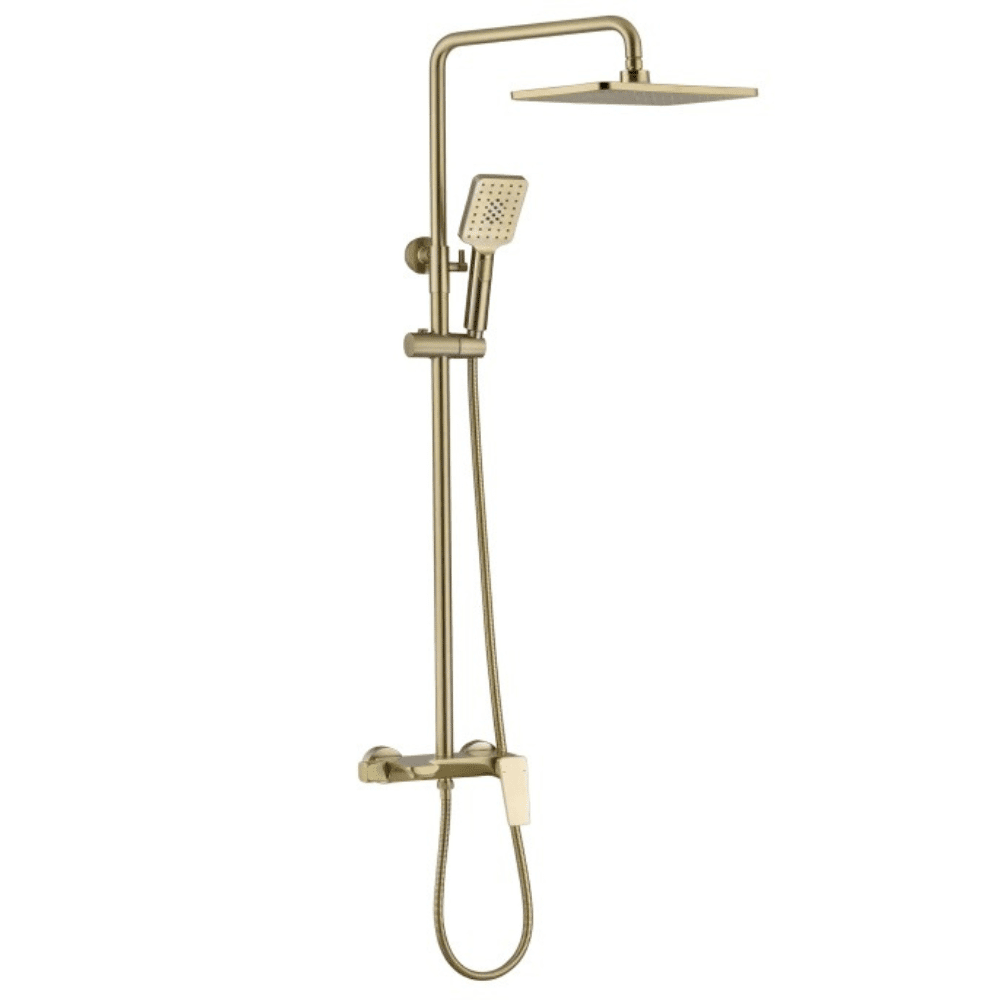 matte gold shower set